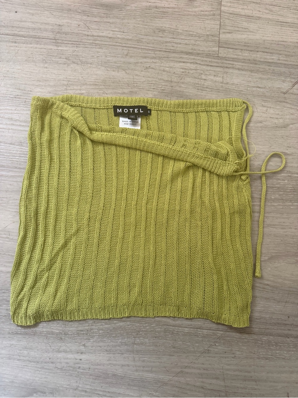 Motel Rocks Lime Green Knit Mini Skirt